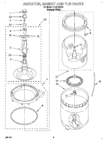 03 - Agitator, Basket And Tub parts for Whirlpool Washer LLR5144BQ1 from AppliancePartsPros.com