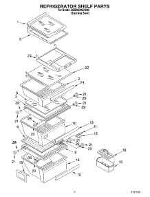 03 - Refrigerator Shelf parts for Whirlpool Refrigerator 3XED5SHGKS00 from AppliancePartsPros.com