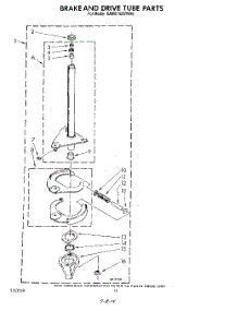 11 - Brake And Drive Tube parts for Kitchenaid Washer KAWE742WWH0 from AppliancePartsPros.com