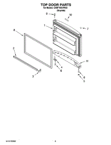 05 - Top Door Parts parts for Whirlpool Refrigerator GARF19XXPK02 from AppliancePartsPros.com