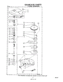 10 - Gearcase parts for Whirlpool Washer LB5300XLW0 from AppliancePartsPros.com