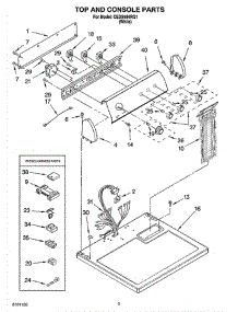 02 - Top And Console Parts parts for Whirlpool Dryer CEDS984RQ1 from AppliancePartsPros.com
