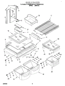 03 - Shelf parts for Kitchenaid Refrigerator KTRP20MDWH02 from AppliancePartsPros.com