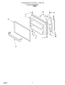 06 - Freezer Door, Lit / Optional parts for Whirlpool Refrigerator 3XKVN515002 from AppliancePartsPros.com