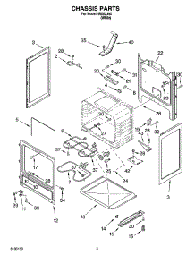 03 - Chassis Parts parts for Whirlpool Range IRE82300 from AppliancePartsPros.com