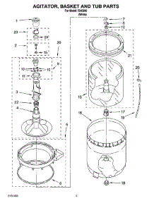 03 - Agitator, Basket And Tub Parts parts for Whirlpool Washer IS45000 from AppliancePartsPros.com