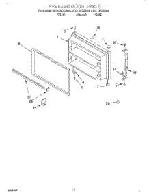 06 - Freezer Door, Lit / Optional parts for Whirlpool Refrigerator 8ET21DKXDG04 from AppliancePartsPros.com