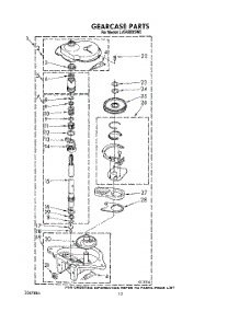 10 - Gearcase parts for Whirlpool Washer LA5400XSW0 from AppliancePartsPros.com