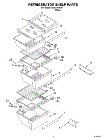 03 - Refrigerator Shelf parts for Whirlpool Refrigerator SS25AFXKQ01 from AppliancePartsPros.com