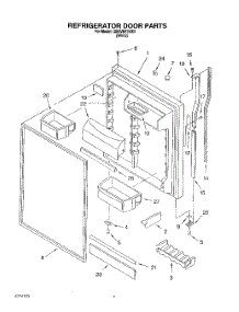04 - Refrigerator Door parts for Whirlpool Refrigerator 3XKVN515001 from AppliancePartsPros.com