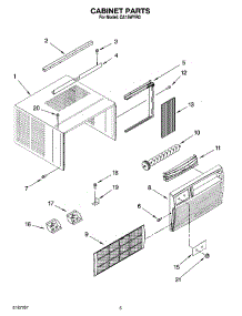 03 - Cabinet Parts parts for Whirlpool Air Conditioner CA15WYR0 from AppliancePartsPros.com