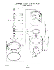 04 - Agitator, Basket And Tub parts for Whirlpool Washer LA5668XTW0 from AppliancePartsPros.com