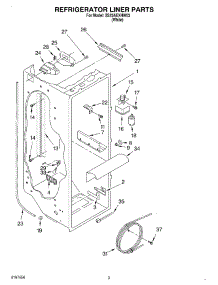 02 - Refrigerator Liner parts for Whirlpool Refrigerator SS25AEXHW03 from AppliancePartsPros.com