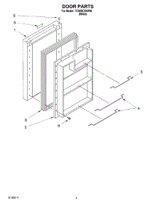 04 - Door Parts parts for Whirlpool Refrigerator FC02BCXMW0 from AppliancePartsPros.com