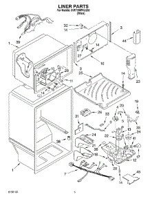 03 - Liner parts for Whirlpool Refrigerator 5VET2WPKLQ00 from AppliancePartsPros.com