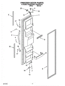 07 - Freezer Door Parts parts for Whirlpool Refrigerator CS25AFXKT05 from AppliancePartsPros.com
