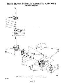 06 - Brake, Clutch, Gearcase, Motor And Pump parts for Whirlpool Washer LA5400XMW1 from AppliancePartsPros.com