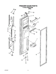 07 - Freezer Door parts for Whirlpool Refrigerator 3XRZ2727FB00 from AppliancePartsPros.com
