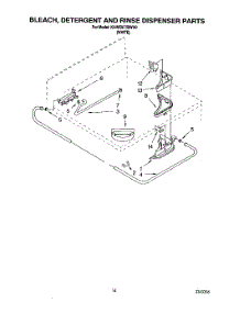 11 - Bleach, Detergent And Rinse Dispenser parts for Kitchenaid Washer KAWE977BWH0 from AppliancePartsPros.com