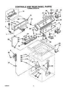 03 - Controls And Rear Panel parts for Whirlpool Washer LA5243XYW1 from AppliancePartsPros.com