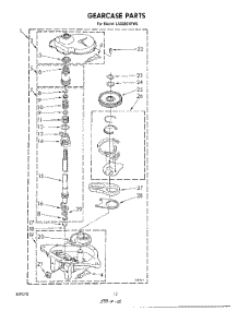 10 - Gearcase parts for Whirlpool Washer LA5600XPW5 from AppliancePartsPros.com