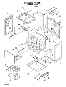03 - Chassis Parts parts for Whirlpool Range IRP33803 from AppliancePartsPros.com