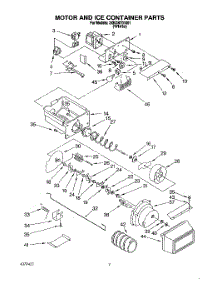 05 - Motor And Ice Container parts for Whirlpool Refrigerator 3XKGN701001 from AppliancePartsPros.com