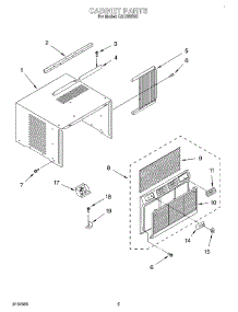 03 - Cabinet parts for Whirlpool Air Conditioner CA10WR00 from AppliancePartsPros.com