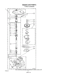 10 - Gearcase parts for Whirlpool Washer LA5558XSW0 from AppliancePartsPros.com