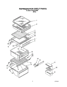03 - Refrigerator Shelf parts for Whirlpool Refrigerator 3XRZ2727FB00 from AppliancePartsPros.com
