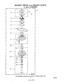 09 - Basket Drive And Brake parts for Whirlpool Washer GLA7900XMW0 from AppliancePartsPros.com