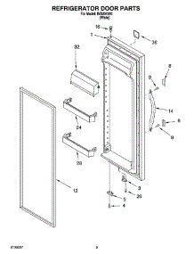 06 - Refrigerator Door Parts parts for Whirlpool Refrigerator INS204300 from AppliancePartsPros.com