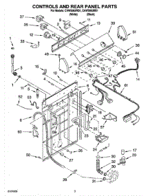 02 - Controls And Rear Panel Parts parts for Whirlpool Washer CAWS953RQ1 from AppliancePartsPros.com