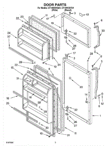 02 - Door parts for Whirlpool Refrigerator CT14NKXKQ01 from AppliancePartsPros.com