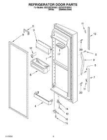 06 - Refrigerator Door parts for Whirlpool Refrigerator 6GD25DCXHS01 from AppliancePartsPros.com
