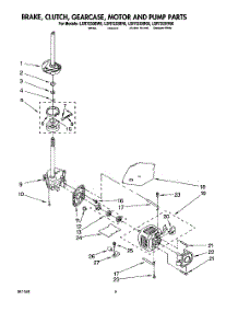 07 - Brake, Clutch, Gearcase, Motor And Pump parts for Whirlpool Washer LSR7233BG0 from AppliancePartsPros.com