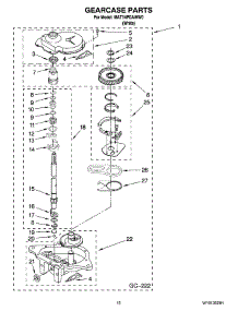 10 - Gearcase Parts parts for Maytag Washer MAT14PDAWW0 from AppliancePartsPros.com