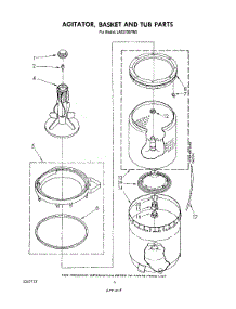 04 - Agitator, Basket And Tub parts for Whirlpool Washer LA5570XPW5 from AppliancePartsPros.com