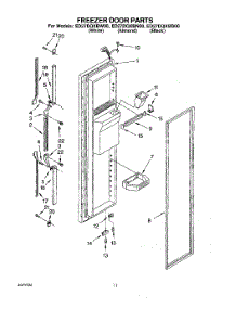07 - Freezer Door parts for Whirlpool Refrigerator ED27DQXBN00 from AppliancePartsPros.com