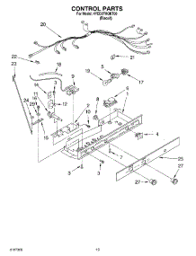12 - Control parts for Whirlpool Refrigerator 4YED2FHQKT00 from AppliancePartsPros.com