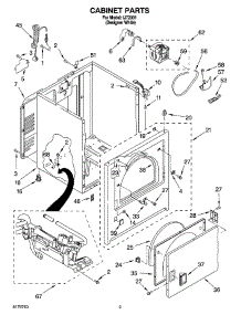 02 - Cabinet Parts parts for Whirlpool Dryer IJ72001 from AppliancePartsPros.com
