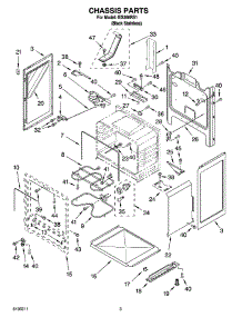 03 - Chassis Parts parts for Whirlpool Range IES366RS1 from AppliancePartsPros.com