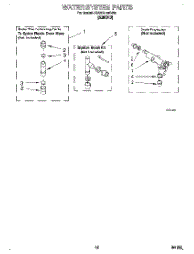 10 - Water System parts for Whirlpool Washer 7TAWS700BN0 from AppliancePartsPros.com