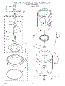 03 - Agitator, Basket And Tub parts for Whirlpool Washer 6LSS5232DQ2 from AppliancePartsPros.com
