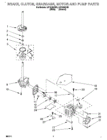 05 - Brake, Clutch, Gearcase, Motor & Pump parts for Whirlpool Washer LST6132BN0 from AppliancePartsPros.com