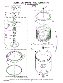 03 - Agitator, Basket And Tub Parts parts for Maytag Washer 2DATW4305TQ0 from AppliancePartsPros.com