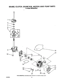 09 - Brake, Clutch, Gearcase, Motor And Pump parts for Kitchenaid Washer KAWE960WAL0 from AppliancePartsPros.com
