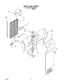 12 - Airflow, Lit / Optional parts for Whirlpool Refrigerator 3XKGN705000 from AppliancePartsPros.com