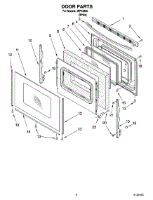 05 - Door Parts, Optional Parts parts for Whirlpool Range IRP33800 from AppliancePartsPros.com