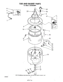 05 - Tub And Basket parts for Whirlpool Washer LA5300XMW1 from AppliancePartsPros.com